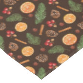 Nahtloses Muster Rustikaler Winter Botanische Weih Tischdecke (Schrägansicht)