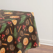 Nahtloses Muster Rustikaler Winter Botanische Weih Tischdecke (Beispiel)