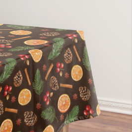 Nahtloses Muster Rustikaler Winter Botanische Weih Tischdecke