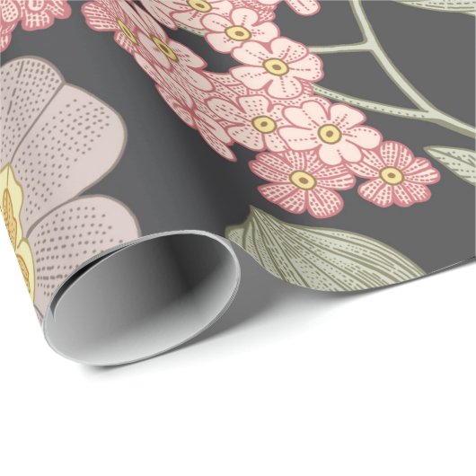 Nahtloses Muster. Schönes Gewebe blüht Realität Geschenkpapier (Rolleneckpunkt)