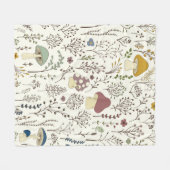 Nahtloses Muster. Set von farbenfrohen wilden Pfla Fleecedecke (Vorderseite (Horizontal))
