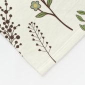 Nahtloses Muster. Set von farbenfrohen wilden Pfla Fleecedecke (Ecke)