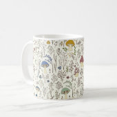 Nahtloses Muster. Set von farbenfrohen wilden Pfla Kaffeetasse (Vorderseite Links)