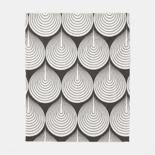 Nahtloses Muster. Stilvolle monochrome Ornamente. Fleecedecke