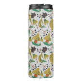 Nahtloses Muster tropischer Kürbis und Karotten Thermosbecher (Rückseite)