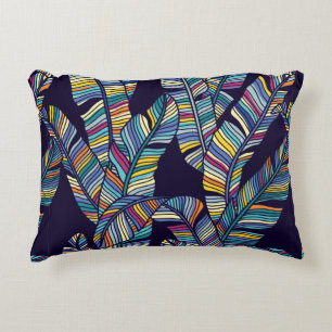 Nahtloses Muster tropischer Palmen-Blätter Dekokissen