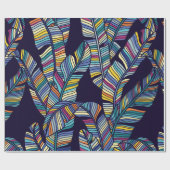 Nahtloses Muster tropischer Palmen-Blätter Geschenkpapier (Flach)