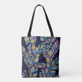 Nahtloses Muster tropischer Palmen-Blätter Tasche (Rückseite)