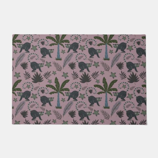 Nahtloses Muster tropischer Tiere Fußmatte (Vorderseite)