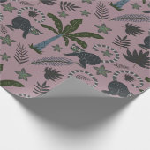 Nahtloses Muster tropischer Tiere Geschenkpapier (Ecke)