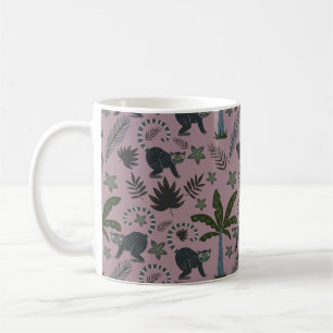 Nahtloses Muster tropischer Tiere Kaffeetasse