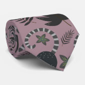 Nahtloses Muster tropischer Tiere Krawatte (Gerollt)