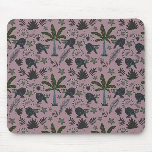 Nahtloses Muster tropischer Tiere Mousepad (Vorne)