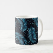 Nahtloses Muster, unendliche Textur. dunkle Feder Kaffeetasse (VorderseiteRechts)