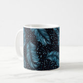 Nahtloses Muster, unendliche Textur. dunkle Feder Kaffeetasse (Vorderseite Links)
