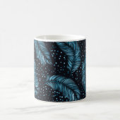 Nahtloses Muster, unendliche Textur. dunkle Feder Kaffeetasse (Mittel)