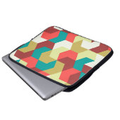 Nahtloses Muster. Unendlicher Hintergrund geometri Laptopschutzhülle (Vorne Knopf)