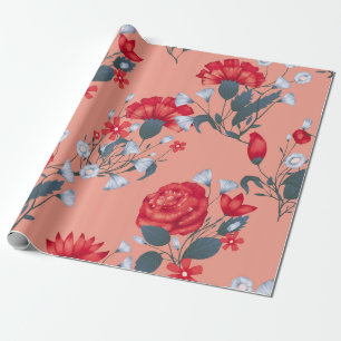Nahtloses Muster vintage Blumenmuster mit Rosen. Geschenkpapier