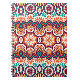 Nahtloses Muster. Vintage Dekoelemente. Han Notizblock