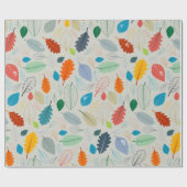 Nahtloses Muster - Vintage Herbstleaves Illustrat Geschenkpapier (Flach)