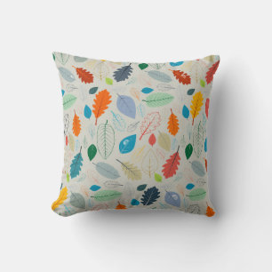Nahtloses Muster - Vintage Herbstleaves Illustrat Kissen