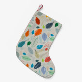 Nahtloses Muster - Vintage Herbstleaves Illustrat Kleiner Weihnachtsstrumpf (Vorderansicht (hängend))