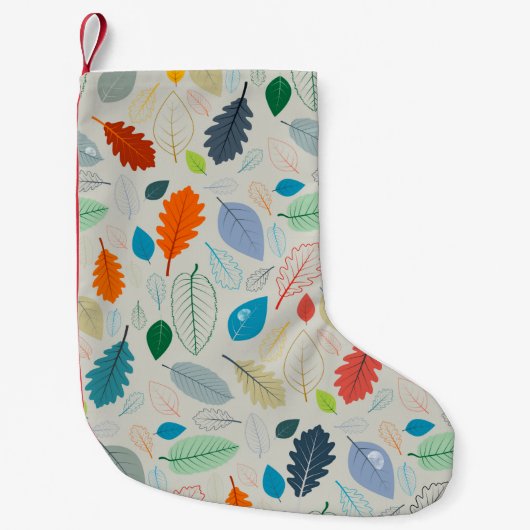 Nahtloses Muster - Vintage Herbstleaves Illustrat Kleiner Weihnachtsstrumpf (Vorderseite)