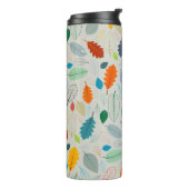 Nahtloses Muster - Vintage Herbstleaves Illustrat Thermosbecher (Nach links gedreht)