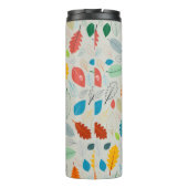 Nahtloses Muster - Vintage Herbstleaves Illustrat Thermosbecher (Rückseite)