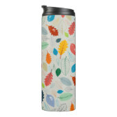 Nahtloses Muster - Vintage Herbstleaves Illustrat Thermosbecher (Nach rechts gedreht)