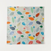 Nahtloses Muster - Vintage Herbstleaves Illustrat Wandteppich (Vorderseite (Horizontal))