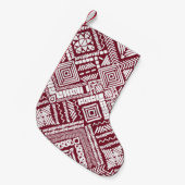 Nahtloses Muster von Aztec Kleiner Weihnachtsstrumpf (Vorderansicht (hängend))