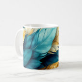 nahtloses Muster von Kaskadenfedern Kaffeetasse (Vorderseite Links)