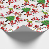 Nahtloses Muster Weihnachten Geschenkpapier (Ecke)