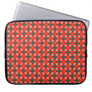 Nahtloses Muster: weihnachtliche Hintergrundgrafik Laptopschutzhülle