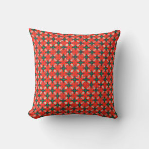 Nahtloses Muster: Weihnachts-Hintergrund-Zusammenf Kissen