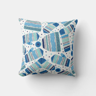 Nahtloses Muster. Zwergfäuste, Kappen und Wolle Kissen