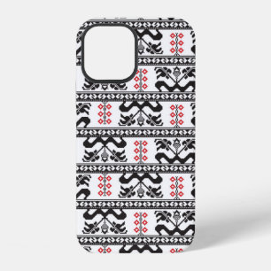 Nahtloses Musterdesign inspiriert von der rumänisc iPhone 12 Hülle