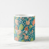 Nahtloses Musterdesign mit handgezeichneten Blume Kaffeetasse (Mittel)