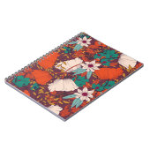 Nahtloses Musterdesign mit handgezeichneten Blume  Notizblock (Linke Seite)