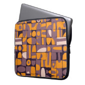Nahtloses Musterdesign mit schlampiger geometrisch Laptopschutzhülle (Vorderseite Links)