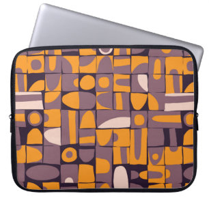Nahtloses Musterdesign mit schlampiger geometrisch Laptopschutzhülle