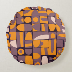 Nahtloses Musterdesign mit schlampiger geometrisch Rundes Kissen