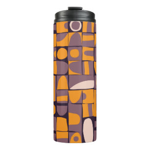 Nahtloses Musterdesign mit schlampiger geometrisch Thermosbecher