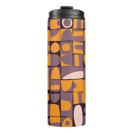 Nahtloses Musterdesign mit schlampiger geometrisch Thermosbecher (Vorderseite)