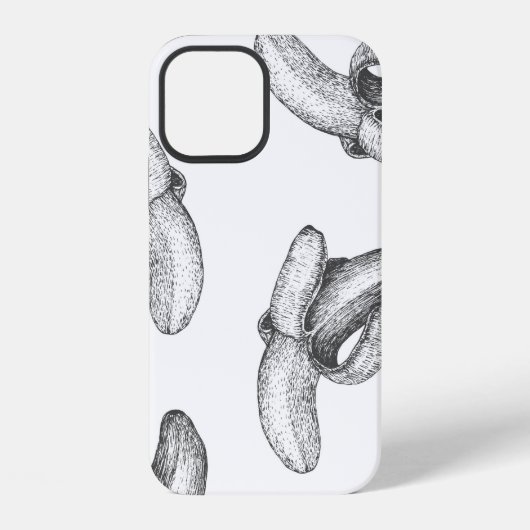 Nahtloses Musterdesign oder Hintergrund mit Banane iPhone Hülle (Rückseite)