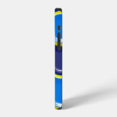 Nahtloses Musterkurvendesign iPhone Hülle (Linke Seite)