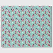 Nahtloses Musterpapier mit Aquarellbinde Geschenkpapier (Flach)