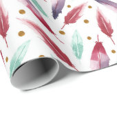 Nahtloses Musterpapier mit Aquarellbinde Geschenkpapier (Rolleneckpunkt)
