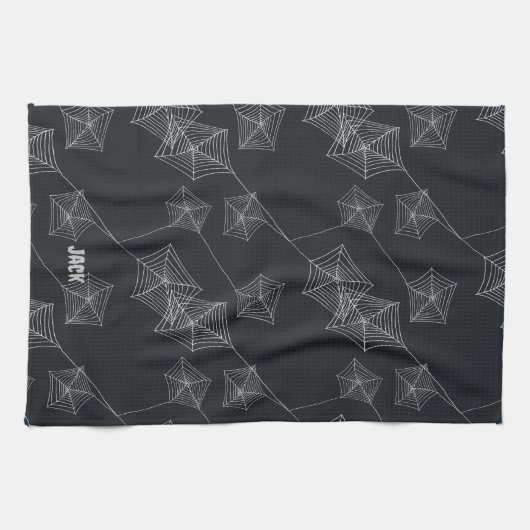 Nahtloses Musterprint mit Spinnennetzen, kundenspe Geschirrtuch (Horizontal)